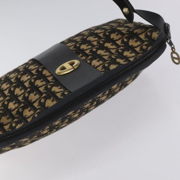 DIOR Trotter Canvas Shoulder Bag Navy Gold - Picture 6 of 12